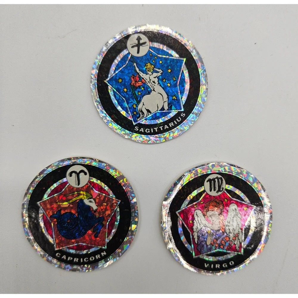 Zodiac Horoscope Astrology Stickers Lot Sagittarius Capricorn Virgo‎ Shiny